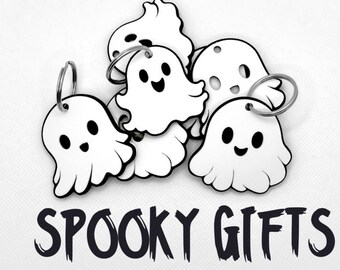Portachiavi fantasma di Halloween: accessorio per borsa spettrale