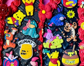 Custodia per telefono Decoden ispirata a Winnie the Pooh: due design + opzione ciondolo personalizzato