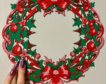 Ghirlanda natalizia multicolore: decorazione per porta/parete