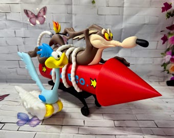 Looney Tunes-set: E.Coyote-figuurtjes van Road Runner&Wile
