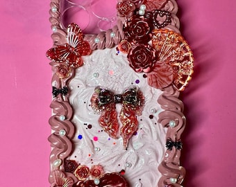 Custodia Boutique Baroque Decoden/Fantasia in rosa e rosso/Abbraccio tascabile gratuito con ogni custodia!