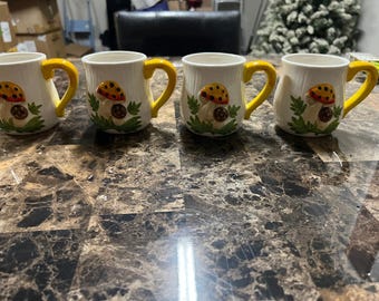 Merry Mushroom Coffee Mugs 1970