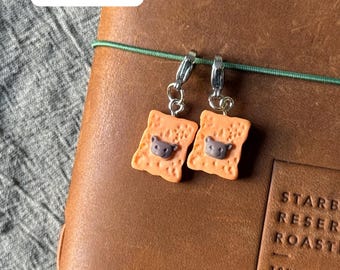 Cute Bear Toast Planner Charm, Chocolate Bear Planner Charm, Toast Planner Charm, Bear Tiny Planner Charms, Bear Toast Mini Planner Charms