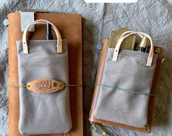 Mocha Latte Tiny Pen Tote for your Traveler’s Notebook, Pocket Pen Pouch, Pantone Color Pen Pouch, Minamalist Pen Pouch, Asthetic Pen Holder