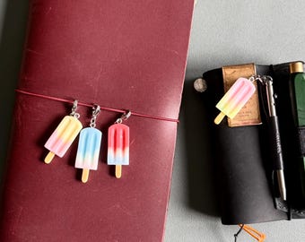 Summer Popsicle Planner Charm, Mini Popsicle Charm for your Traveler’s Notebook and Rings Planner, Mini Planner Charms, Charms Card Size TN