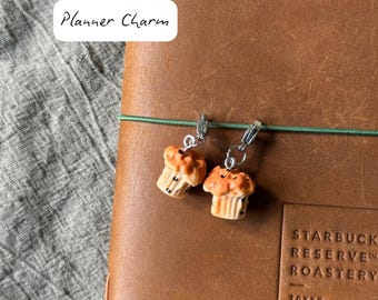 Muffin Planner Charm, Chocolate Chip Muffin Planner Charm, Blueberry Muffin Planner Charm, Breakfast Tiny Planner Charm, Mini Planner Charms