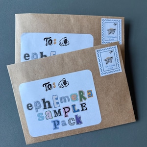 Washi Sticker Journaling Sample Pack, Washi Sample Pack, Ephemera Journal Pack