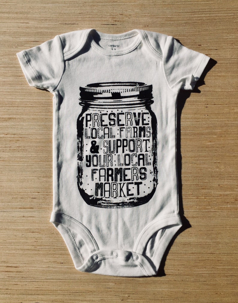 Upcycled Baby Clothes Farmers Market Baby Bodysuit Etsy