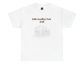 St Patricks Day Unisex Tee, Ireland Guiness Irish Tour 2025 T-shirt, Irish Goodbye Shirt, Holiday Shamrock Clover Top, Green Beer Tee
