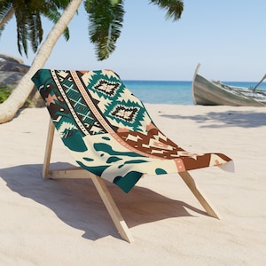 Bohemian western Beach Towel, Summer Vibes Towel, Poolside Chic, Travel Accessory, Relaxation Essential, Picnic Blanket