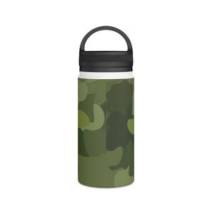 Personalisierte Camo Edelstahl-Wasserflasche, benutzerdefinierter Reisebecher, umweltfreundliches Geschenk, Outdoor-Abenteuerausrüstung, Sport-Trinkflasche,[...]