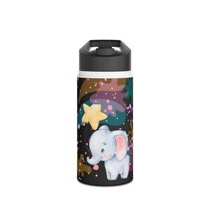 Cute Elephant Water Bottle, Eco-Friendly Hydration for Kids, Birthday Gift, Adventure Essentials, Unique Animal Design, Travel Container
