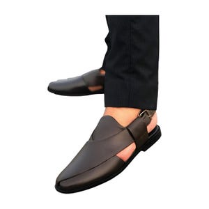 Peshawari Sandals 100% Pure Finest Leather Handmade Chappal Pakistani Traditional Sandals for Men Premium Cow Leather Footwear Comfortable