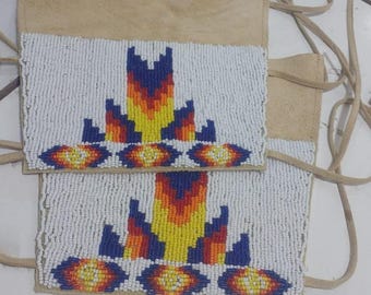 Leggings Powwow para niños con cuentas – Atuendo Powwow inspirado en los nativos americanos para niños