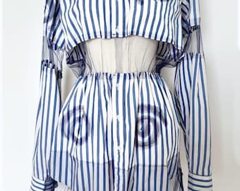 Upcycled Shirt/Dress, Vintage, Cotton