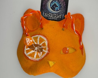 Orange alien animal mask / Therian mask
