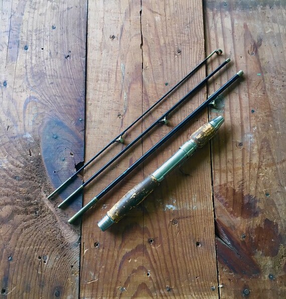 antique metal fishing rods