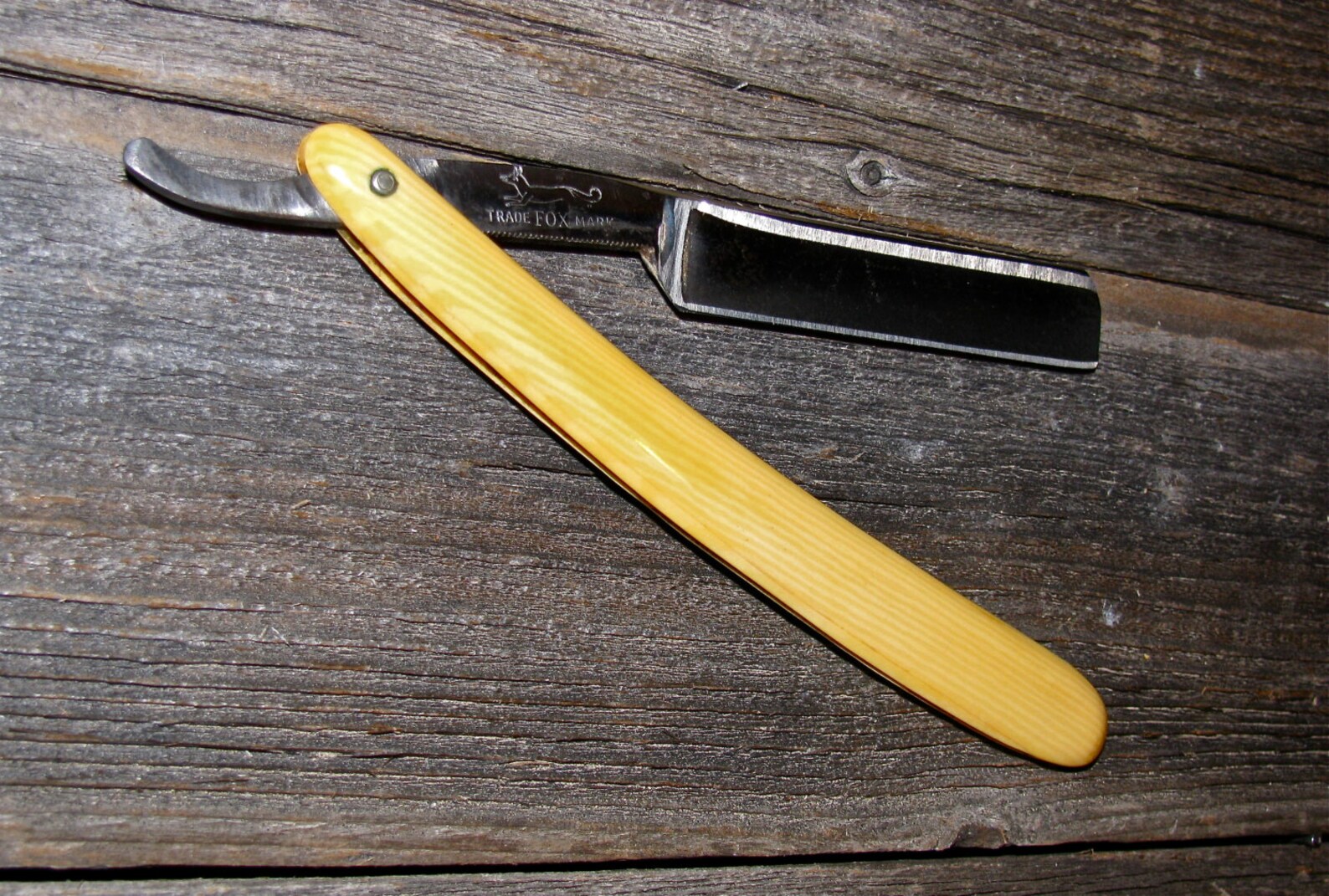 Vintage Peacock Straight Razor / Fox Cutlery Co / Ornate Etsy