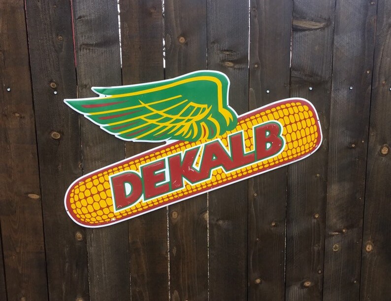 Vintage Plastic Dekalb Seed Corn Sign