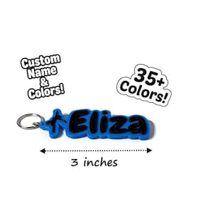 Custom Dancer Keychain, 3-Inch Sports Bag Tag, 3D Printed Name & Colors – Personalized Gift for Dancers and Dance Teams