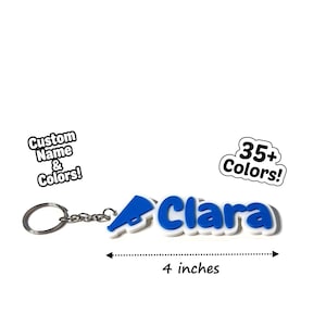 Custom Cheerleader Keychain, 4-Inch Sports Bag Tag, 3D Printed Name & Colors – Personalized Gift for Cheerleaders and Squads