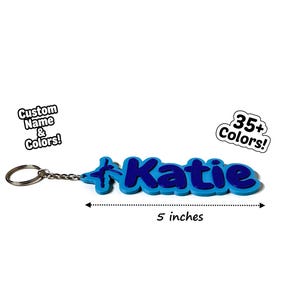 Custom Dancer Keychain, 5-Inch Sports Bag Tag, 3D Printed Name & Colors – Personalized Gift for Dancers and Dance Teams
