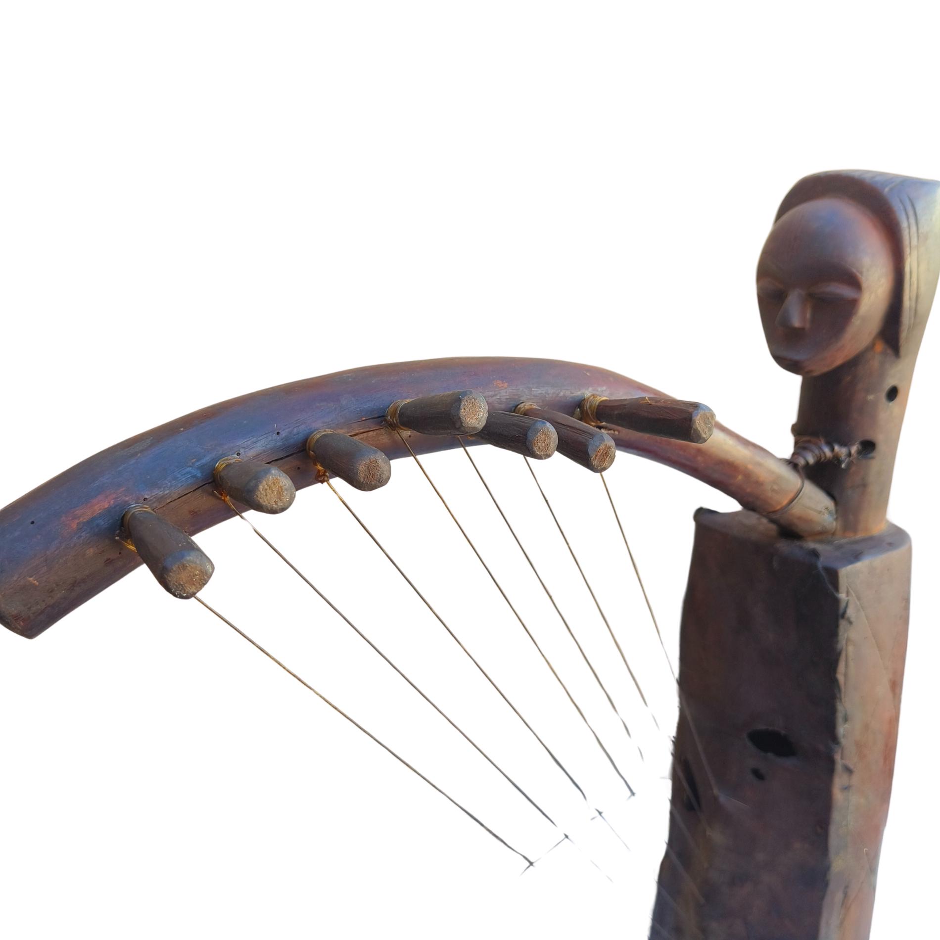 Antique Zande Harp From Congo – Handcrafted Tribal Musical Instrument ...