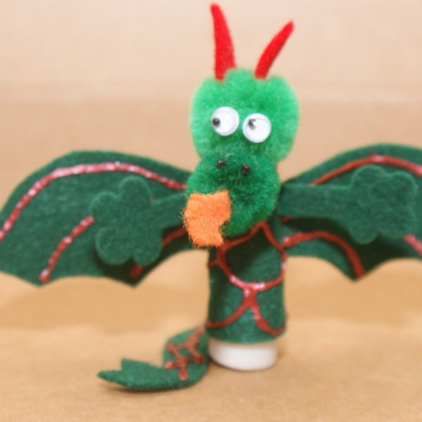 Dragon Finger Puppet Etsy