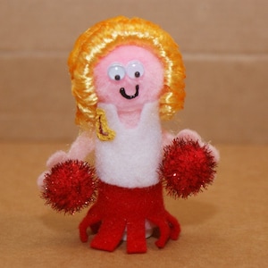 Cheerleader Finger Puppet