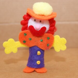 Clown with Bow Tie Finger Puppet
