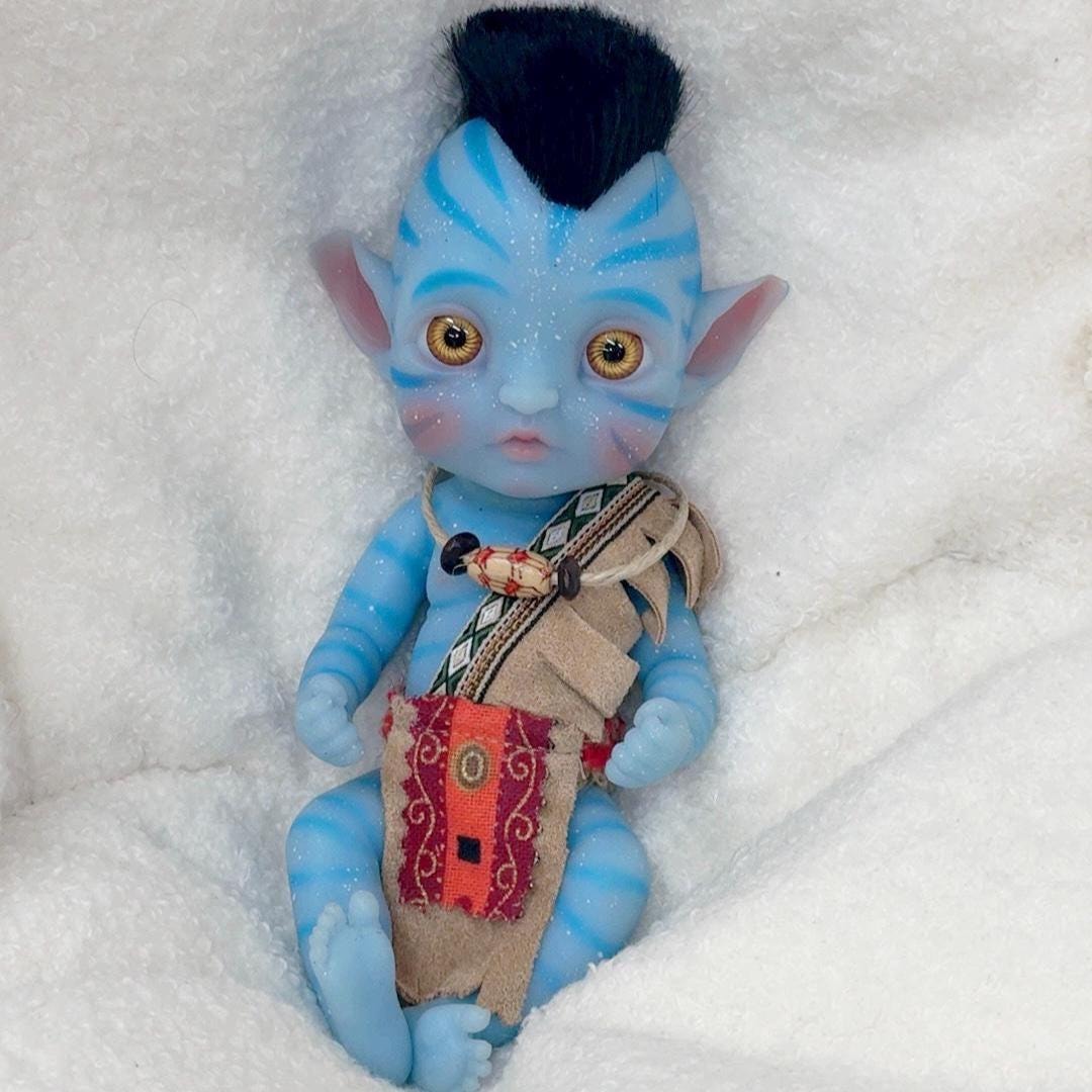 Silicone Alien Baby Doll, Navi Inspired Fantasy Reborn Art Doll, OOAK ...