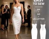 Structured Corset Top Pattern | Lace Wedding Dress Bodice (PDF Download)