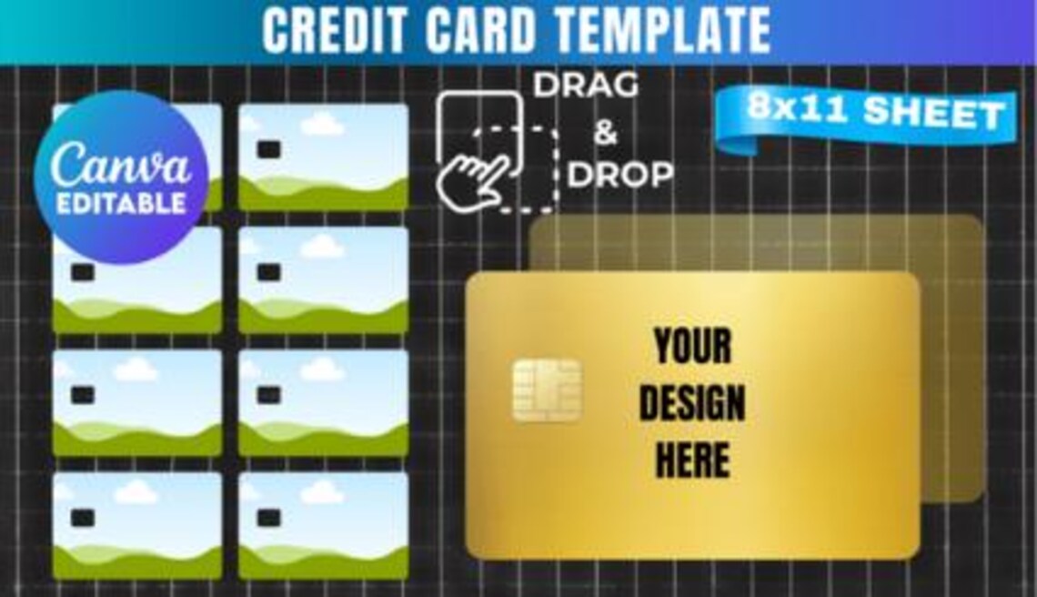 Auth Card Layout Credit Card Authorization Form Template: Editable Canva PDF Design - Etsy