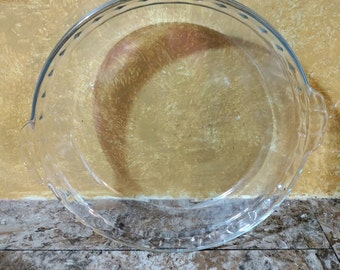 Vintage Pyrex Clear Glass Pie Plate