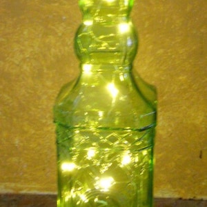 Handmade Lighted Bottle with USB Rechargeable Led Light String