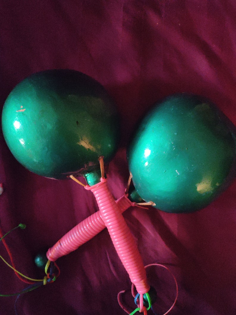 Vintage Set of Mexican Maracas Souvenir Decor RARE - Etsy