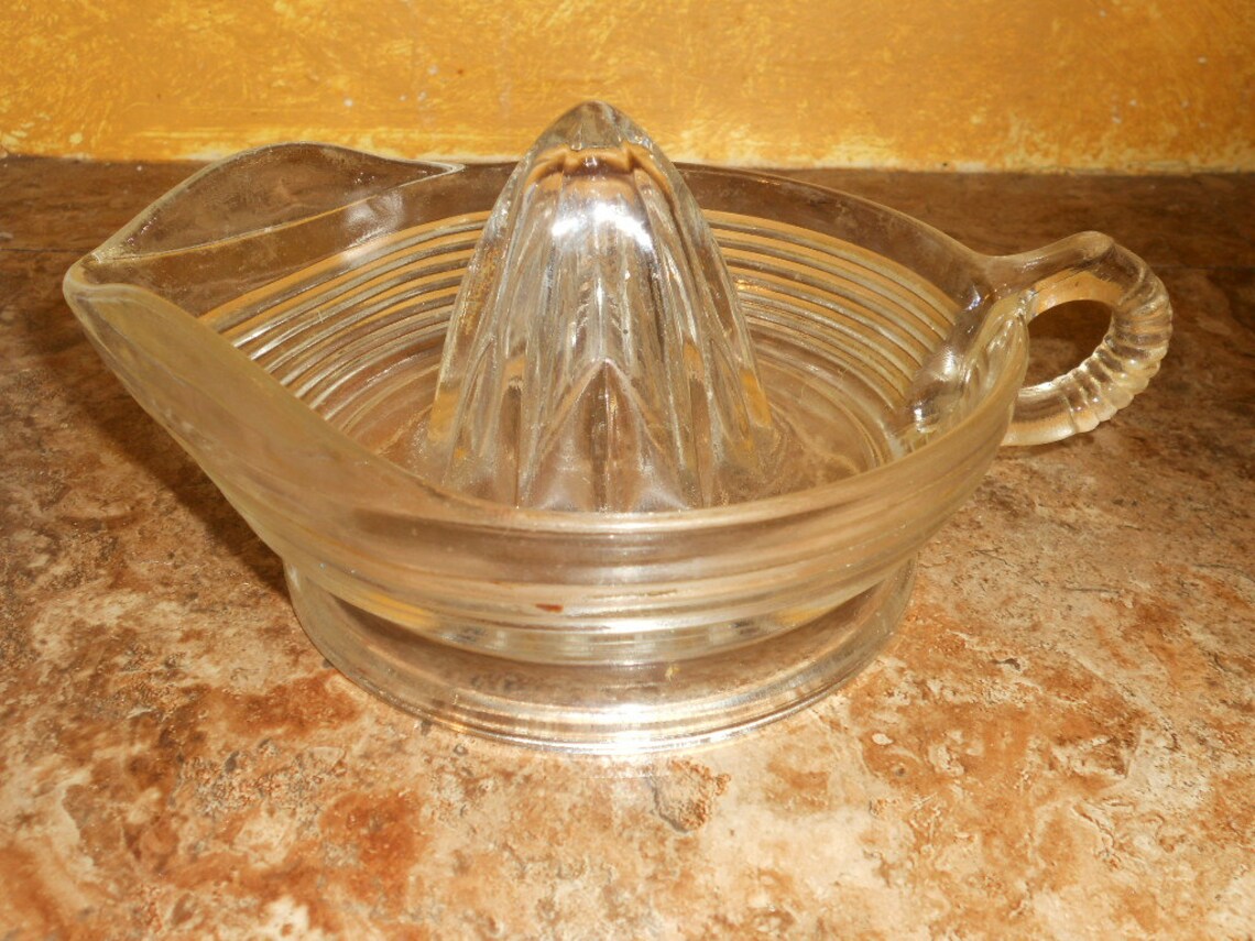 Vintage Clear GLASS Citrus JUICER/REAMER With Loop Handle & Etsy