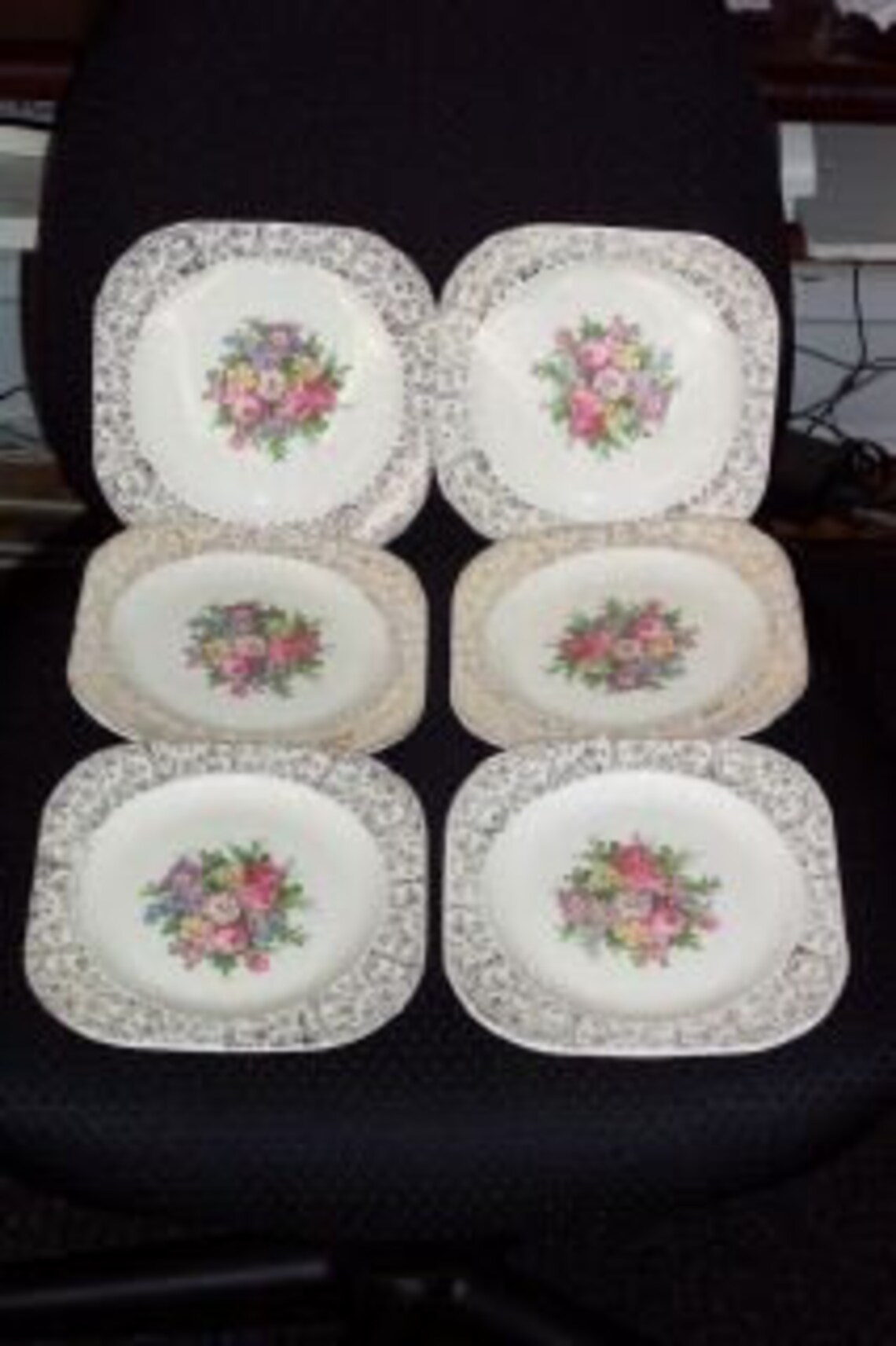 Vintage Atlas China Dessert/Salad Plates With Floral Design22 Etsy