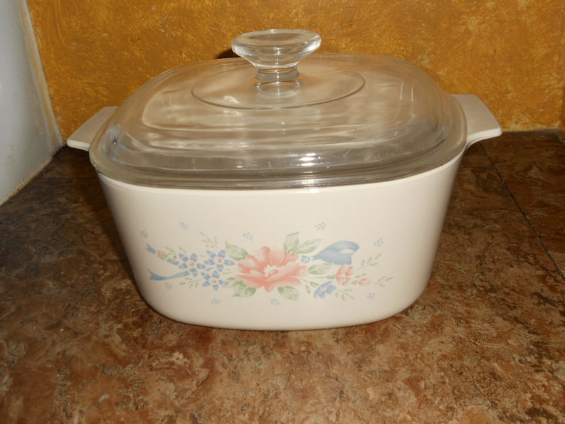 Vintage CORNINGWARE Casserole DISHES 1.5 & 3 Liter SYMPHONY Comes With