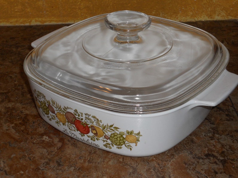 Corningware 2 Quart Baking Dish w/ LidSpice of Life Pattern Etsy
