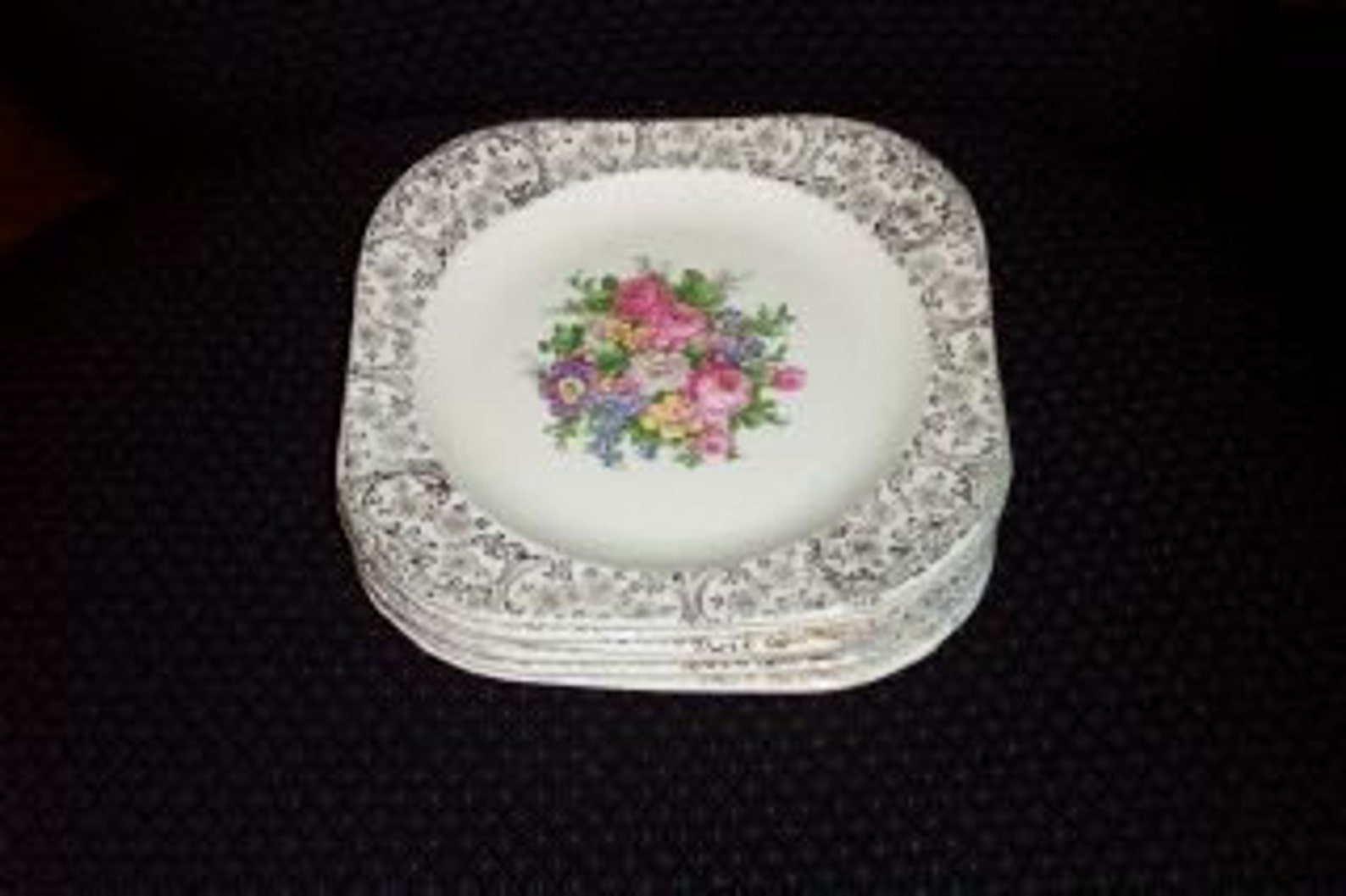 Vintage Atlas China Dessert/Salad Plates With Floral Design22 Etsy