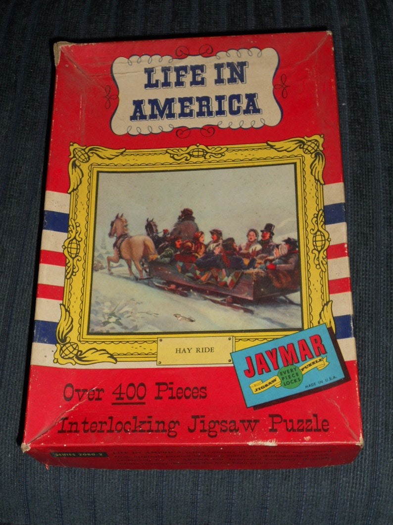 Vintage JAYMAR JIGSAW PUZZLE Life in America Hay Etsy
