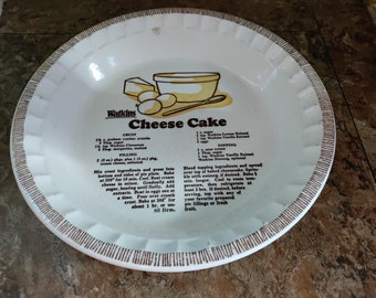 Vintage Watkins Cheese Cake Pie Plate
