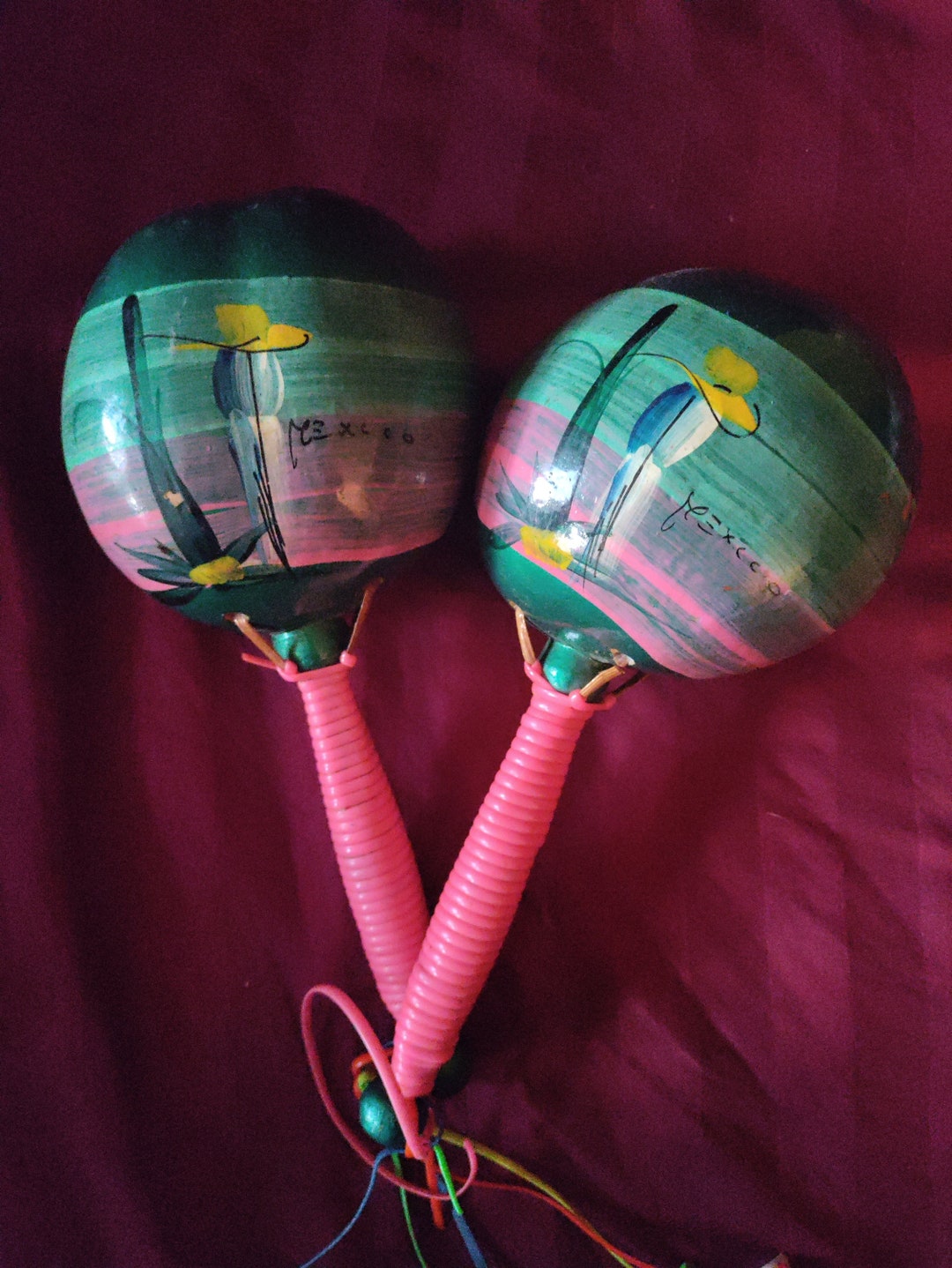 Vintage Set of Mexican Maracas Souvenir Decor RARE - Etsy