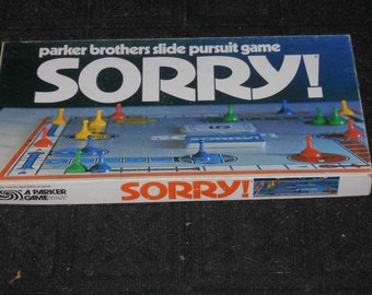 Vintage SORRY! BOARD GAME-1972-Complete