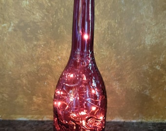 Handmade LIGHTED BOTTLE with USB Rechargeable Led Light String