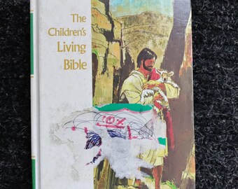 Vintage The Children's Living Bible - Relié paraphrasé Tydale House - Illustrations
