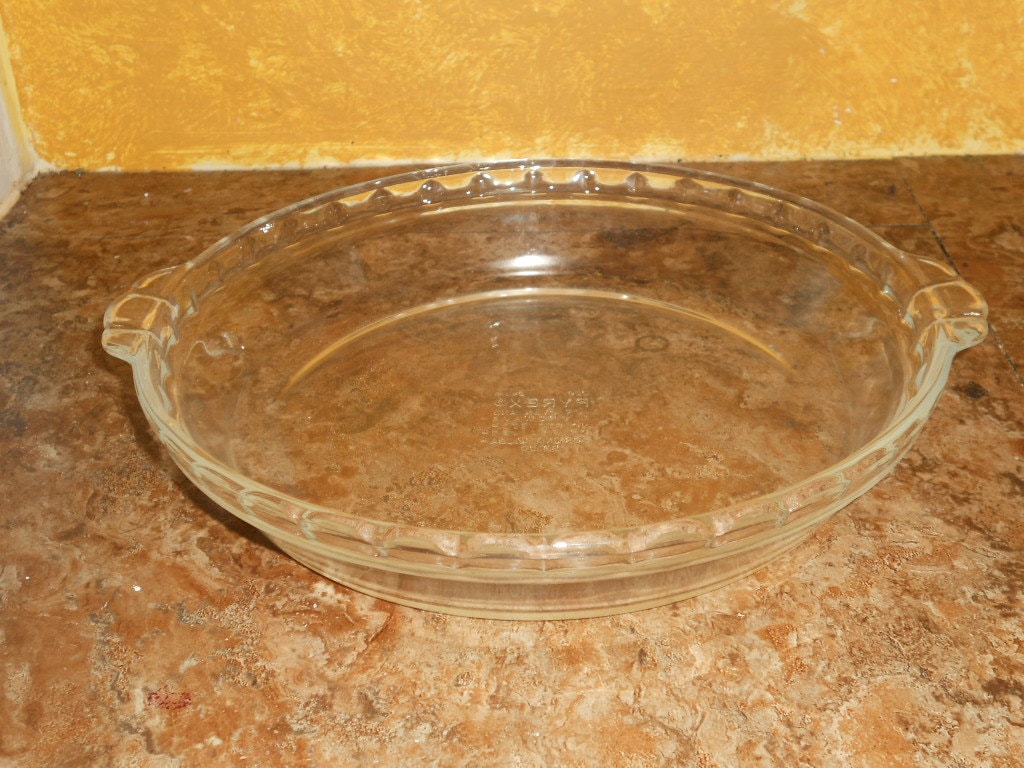 Vintage Pyrex Clear Glass Pie Plate9 1/2 Round Etsy