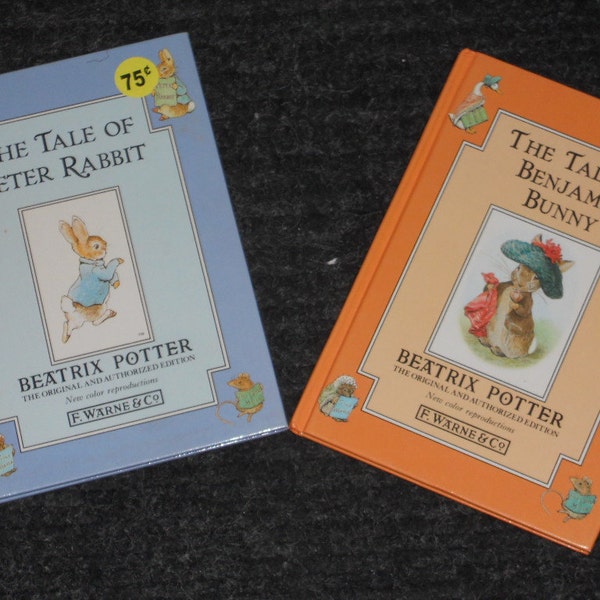 BEATRIX POTTER BOOKS The Tale of Peter Rabbit & The Tale of Benjamin Bunny Lot of 2