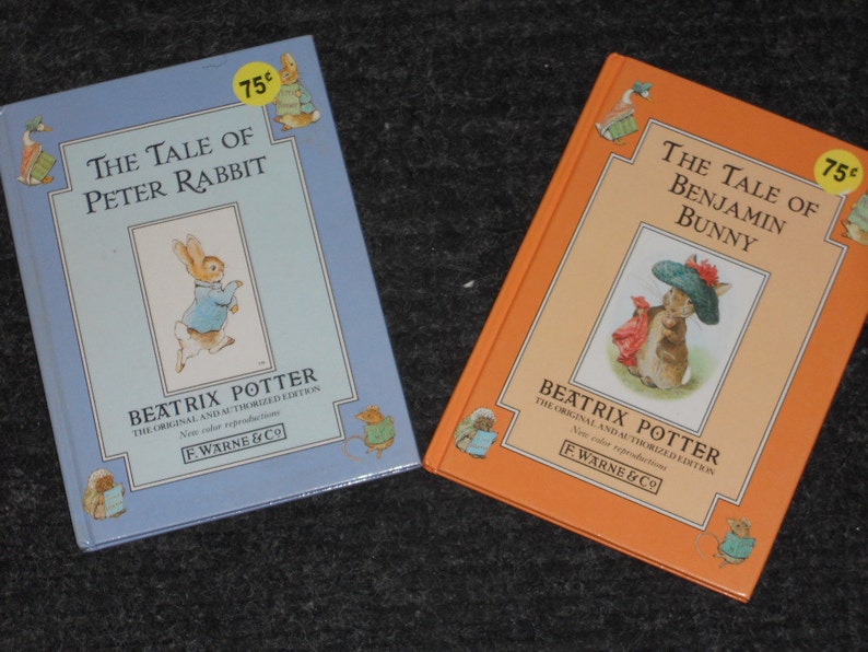 BEATRIX POTTER BOOKS The Tale of Peter Rabbit & The Tale of Benjamin Bunny Lot of 2 image 1